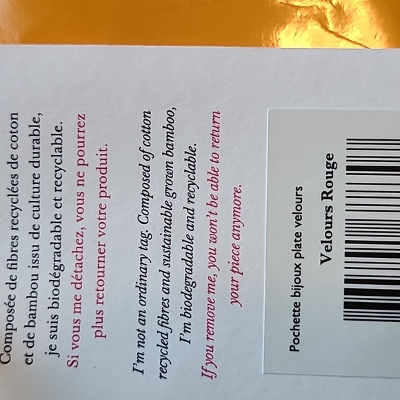 Nwt! Sezane velvet jewelry wrap red - Picture 5 of 10